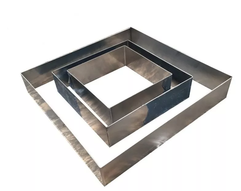 MAINOX Cuadrado (aro) Para Armar O Cortar Pasteles Acero Inoxidable