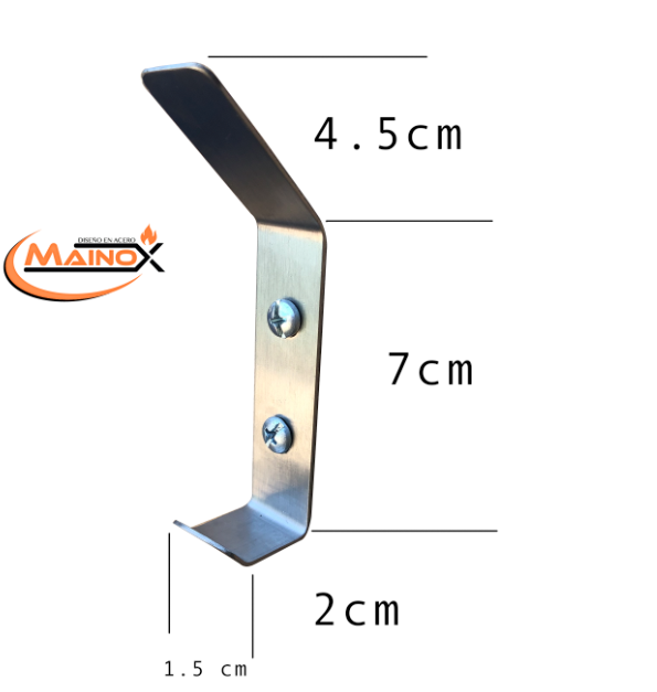 MAINOX perchero en acero inoxidable   modelo  2