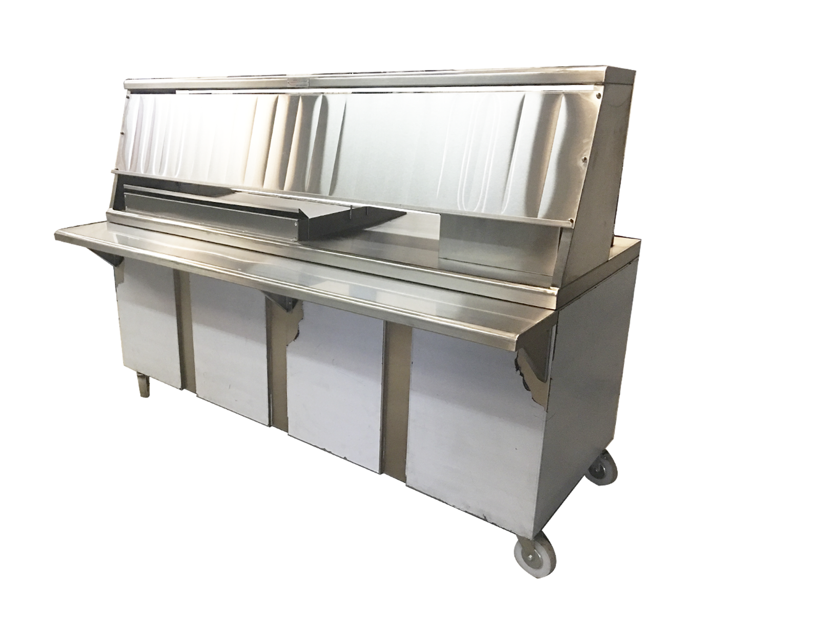 MAINOX gabiente con plancha y freidora en acero inoxidable