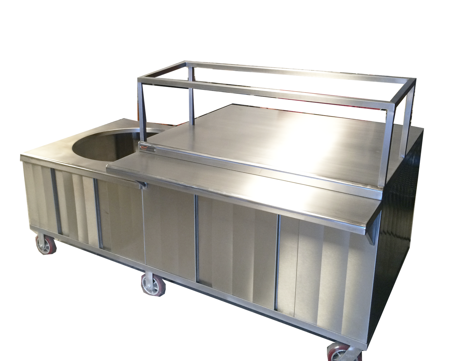 MAINOX gabinete  con  cazo para carnitas  fabricado en acero inoxidbale