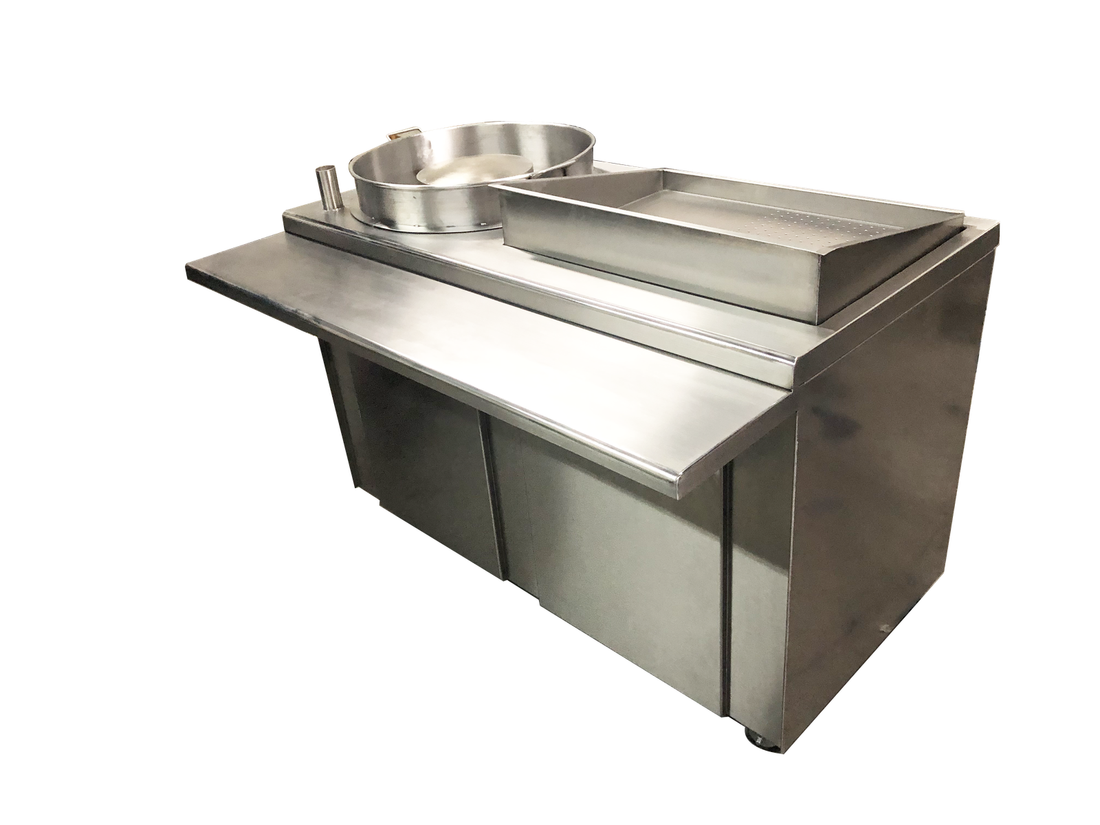 MAINOX mueble con  comal  para tacos de sudadero en   acero inoxidable