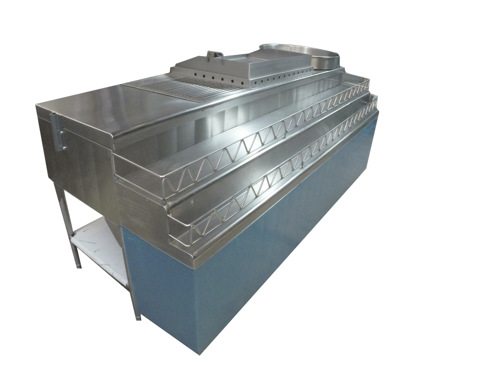 MAINOX mueble con plancha y  comal para tacos  en acero inoxidable