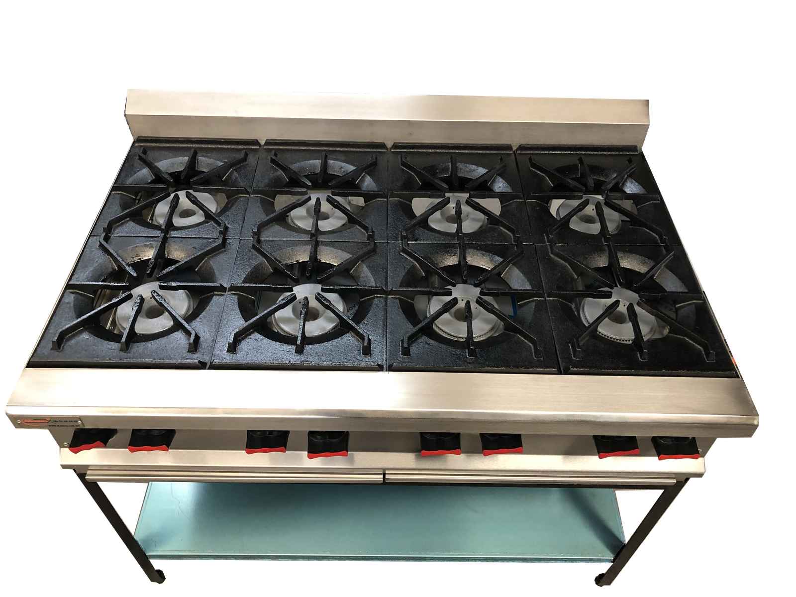 MAINOX parrilla con  8 quemadores  con base en angulo