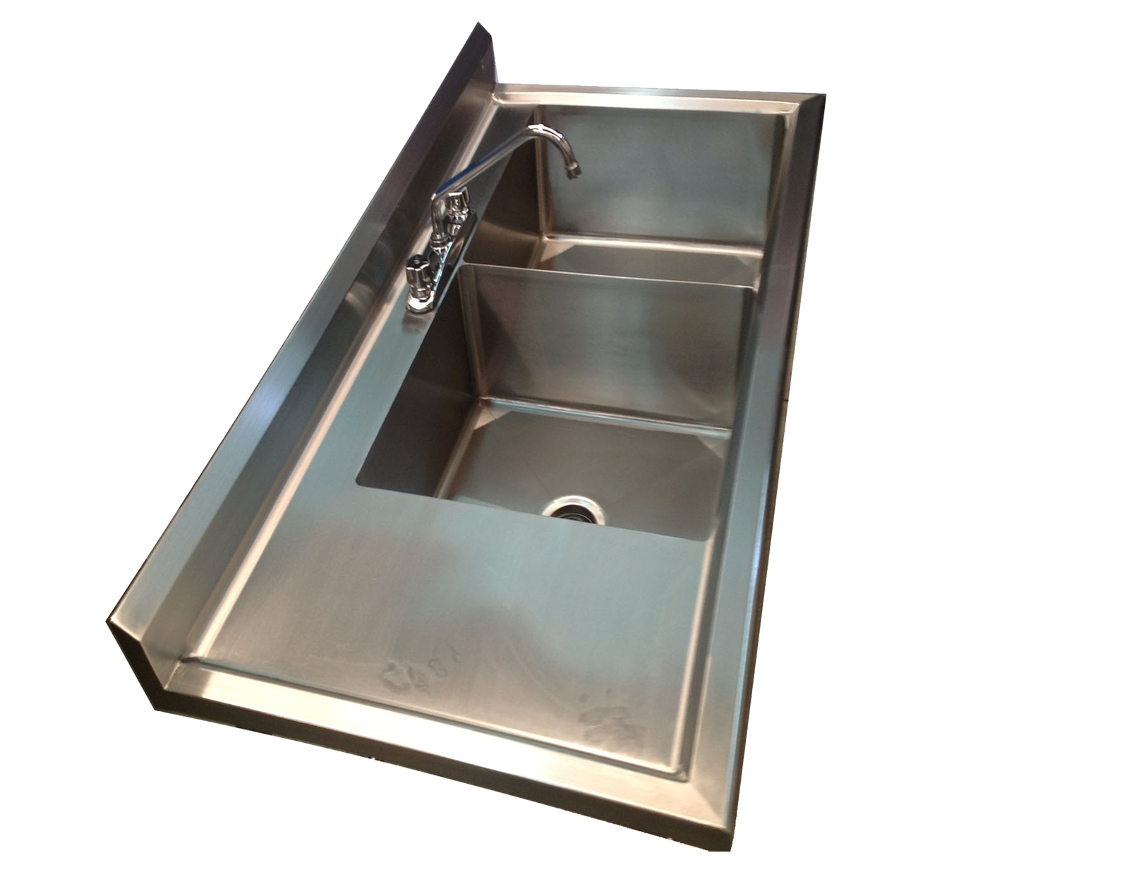 MAINOX fregadero con tarja doble en acero inoxidable