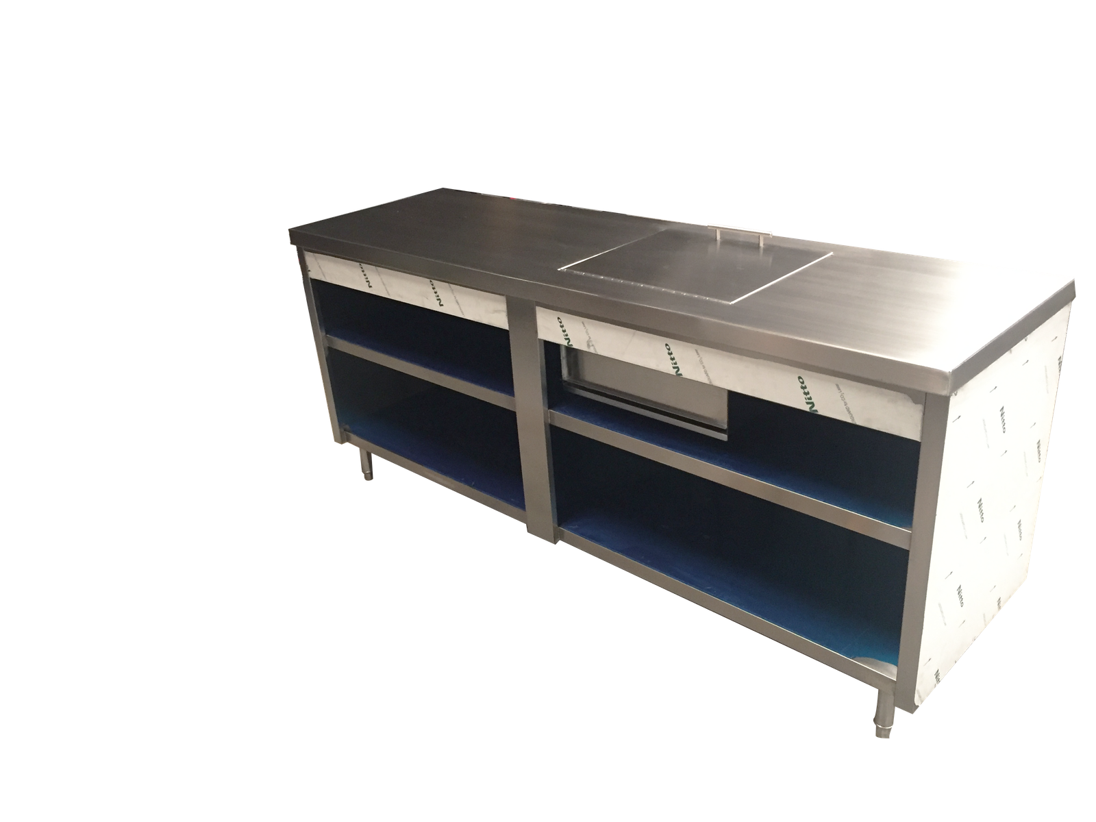 MAINOX mesa con   gabiente  y caja  para pan