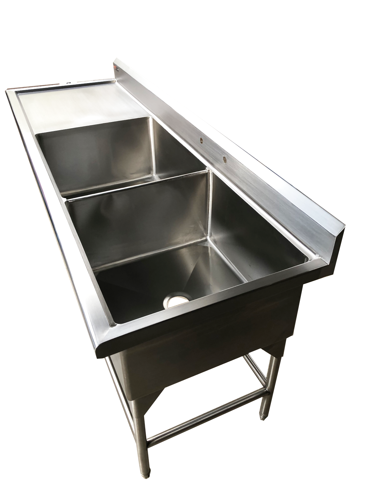 MAINOX tarja doble con  escurridor en acero inoxidable